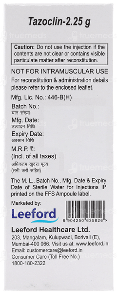 Tazoclin 2.25gm Injection 1